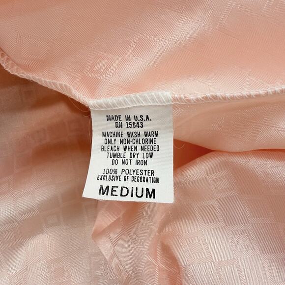 Vintage Jaclyn Smith Peignoir Robe Size M Pink Satin Ruffle Lace Dainty Delicate - Picture 7 of 7
